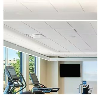 2 ft. x 2 ft. Olympia Micro White Shadowline Tapered Edge Lay-In Ceiling Tile, case of 16 (64 sq. ft.)